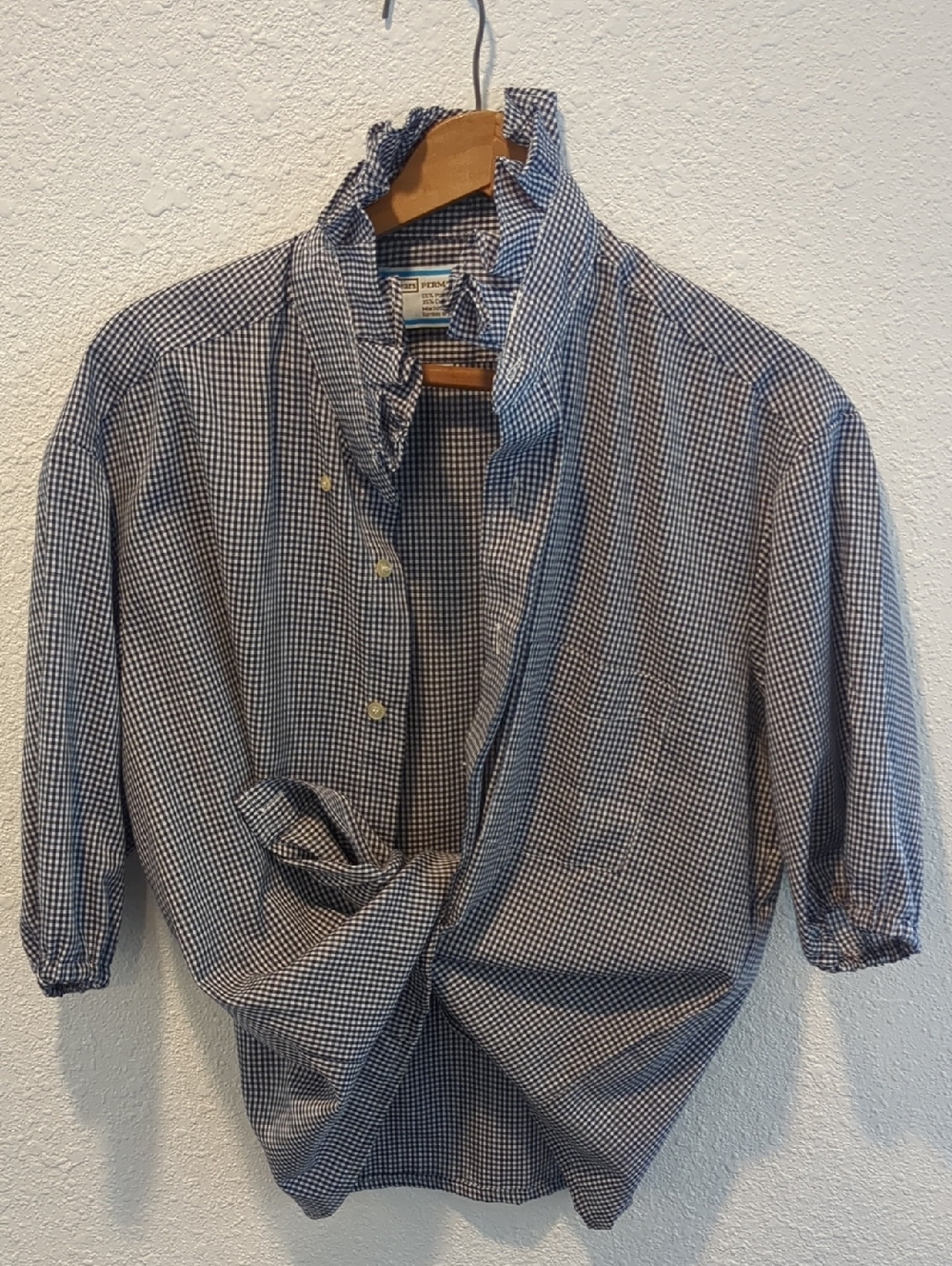 Vintage Viral Reworked Men's Dress Shirt Sears Gingham